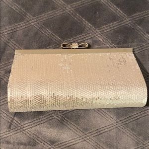 Silver Sequin Clutch